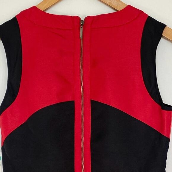 Prabal Gurung For Target Red Black Panel A-Line Mini Dress Sundress NWT - Picture 6 of 13